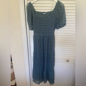 Lucky Brand Blue Patterned Dress size M